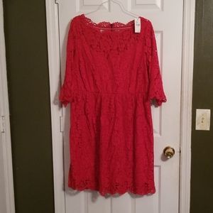 🆕Lane Bryant Red lace dress
